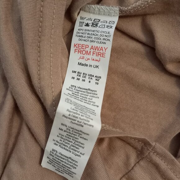 Boohoo Women’s Sleeveless Bodycon Maxi Dress – Beige, Size 6 (US) - Picture 8 of 10